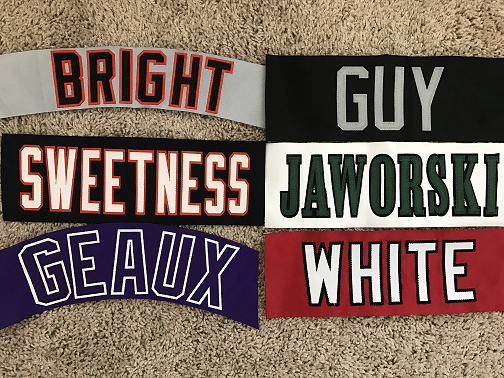 (image for)  Pro Team STITCHED Nameplates 